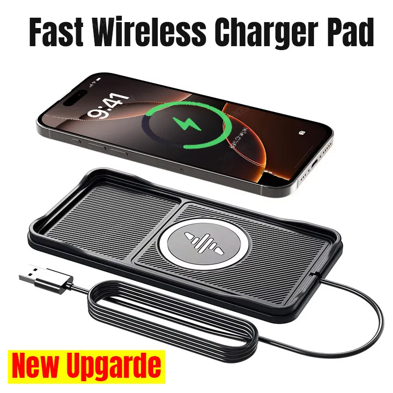 차량용 무선 충전기 패드 베이스 USB 케이블, 아이폰 - Wireless Car Charger Mount Fast Charging 리뷰 및 가격
