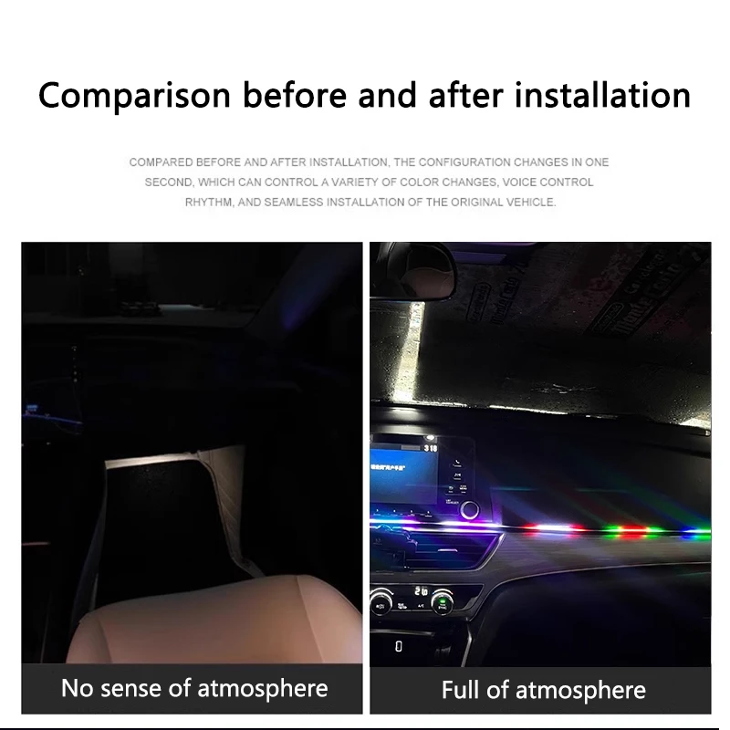 다채로운 LED 자동차 인테리어 숨겨진 App 원격 제 - Led Ambient Interior Car Lights App Control 리뷰 및 가격
