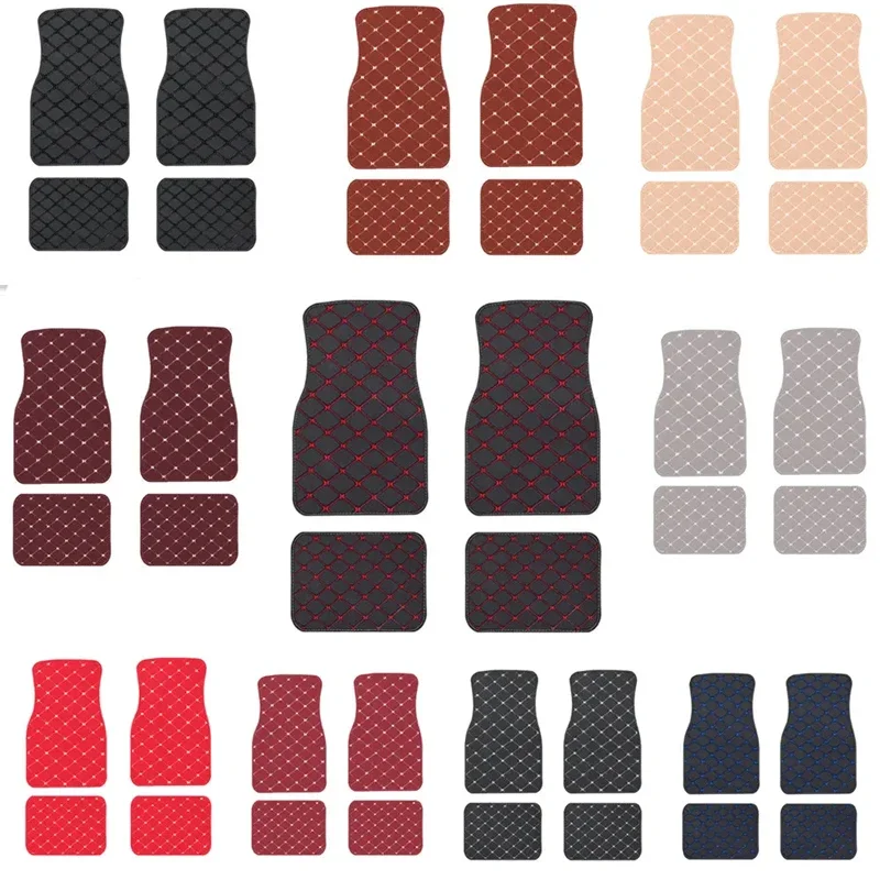 자동차 바닥 매트 4개 세트, 범용 PU 가죽 방수 자 - Car Floor Mats Universal Waterproof Leather 리뷰 및 가격