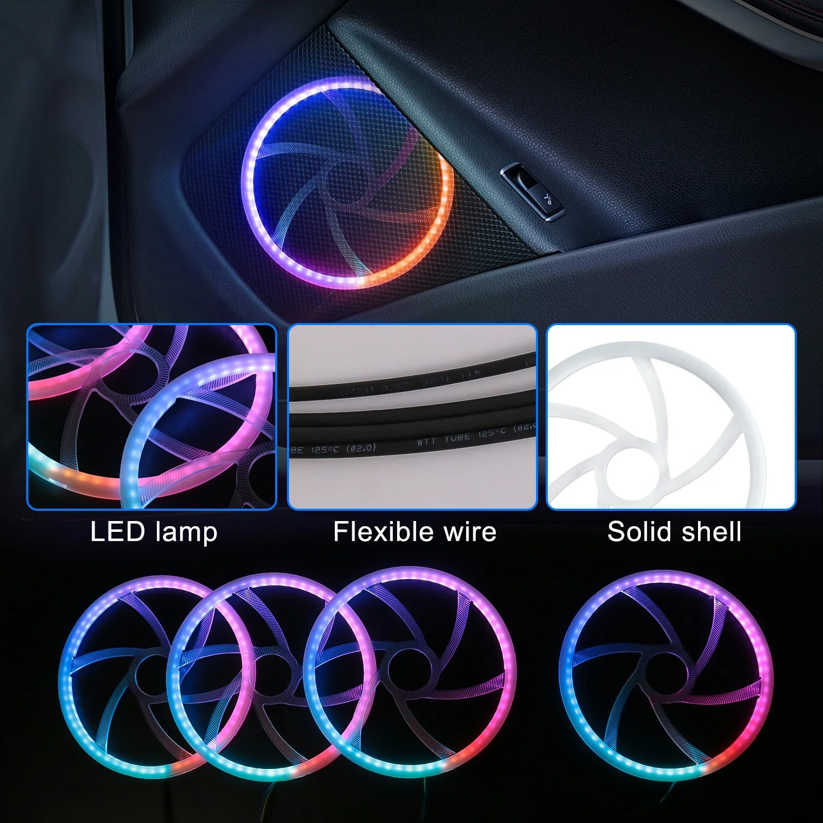 22 in 1 프리미엄 자동차 LED 실내 엠비언트 라 - Led Ambient Interior Car Lights App Control 리뷰 및 가격