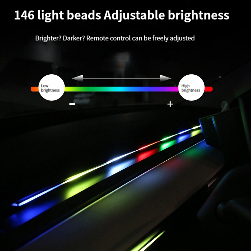 자동차 LED 주변 조명 64 색 아크릴 스트립 110 - Led Ambient Interior Car Lights App Control 리뷰 및 가격