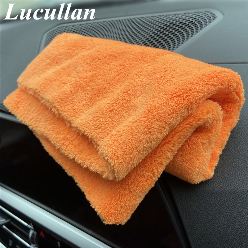 Lucullan 40x40cm 오렌지 슈퍼 두꺼운 플러 - Microfiber Car Drying Towel Super Absorbent 리뷰 및 가격