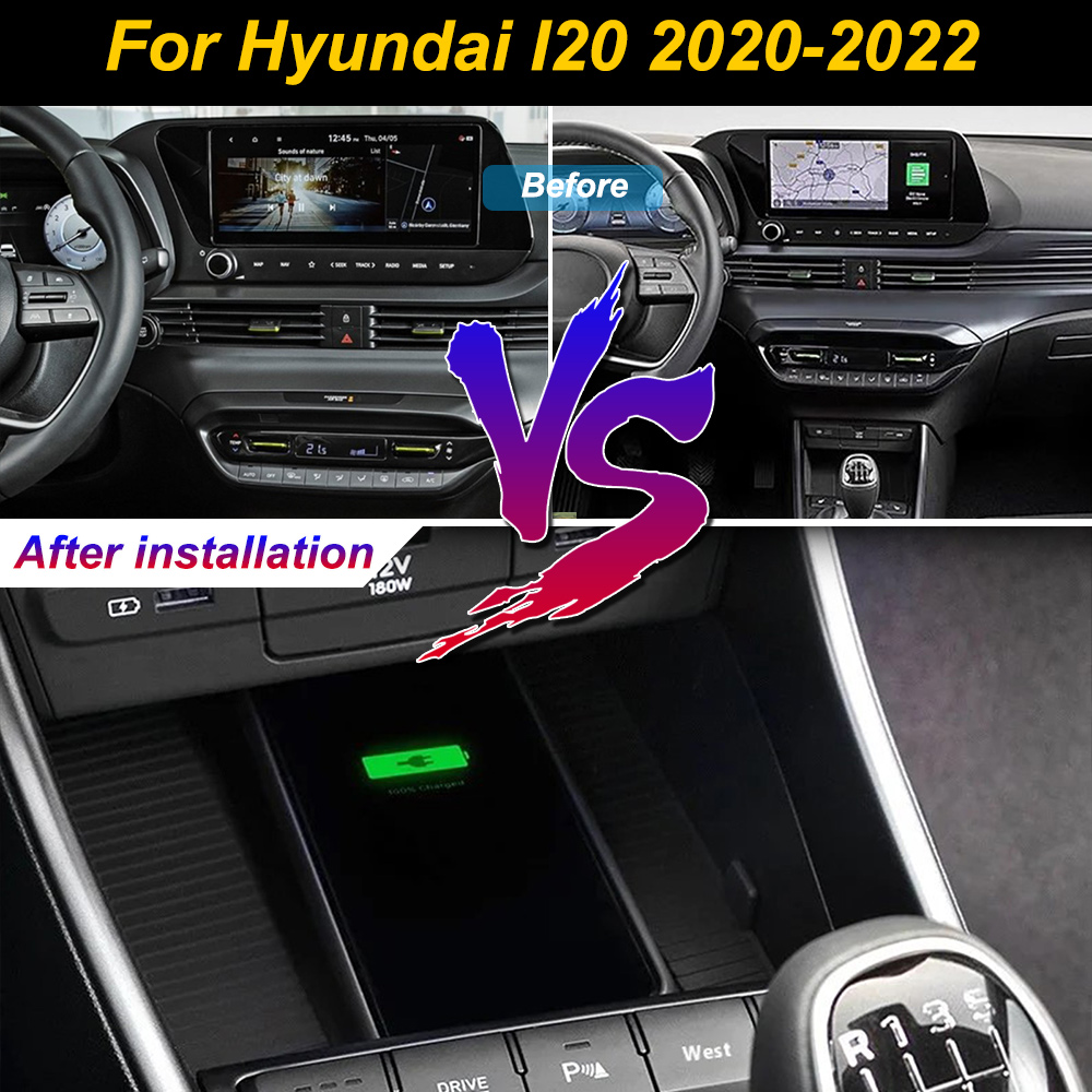 2Din for Hyundai I20 2020 2021 - Wireless Car Charger Mount Fast Charging 리뷰 및 가격