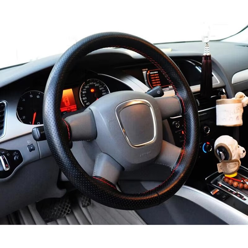 새로운 36 38 40cm 정품 가죽 자동차 자동차 핸 - Car Steering Wheel Cover Anti Slip Breathable 리뷰 및 가격